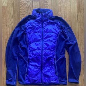 Purple Eddie Bauer Fitted Hybrid Puffer
